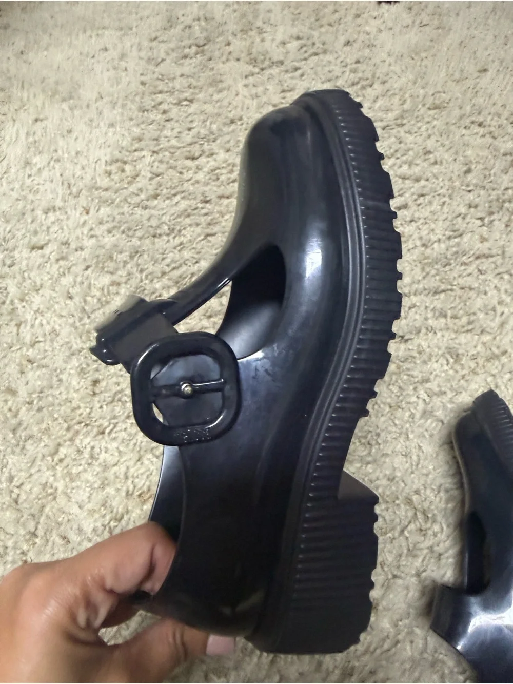 Melissa Jackie Black Mary Jane Platform Shoe